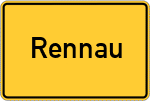 Place name sign Rennau