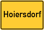 Place name sign Hoiersdorf