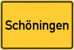 Place name sign Schöningen