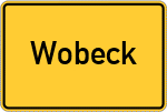 Place name sign Wobeck