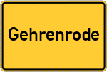Place name sign Gehrenrode
