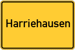Place name sign Harriehausen