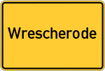 Place name sign Wrescherode