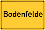 Place name sign Bodenfelde