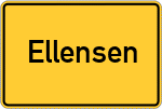 Place name sign Ellensen