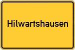 Place name sign Hilwartshausen, Solling