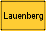 Place name sign Lauenberg