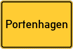 Place name sign Portenhagen
