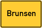 Place name sign Brunsen