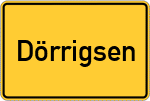 Place name sign Dörrigsen