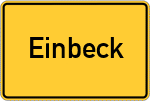 Place name sign Einbeck