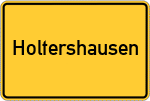 Place name sign Holtershausen