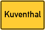 Place name sign Kuventhal