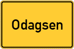 Place name sign Odagsen