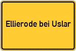 Place name sign Ellierode bei Uslar