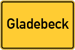 Place name sign Gladebeck
