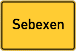 Place name sign Sebexen