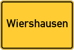 Place name sign Wiershausen, Harz