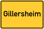 Place name sign Gillersheim