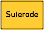 Place name sign Suterode