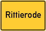 Place name sign Rittierode
