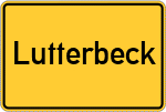 Place name sign Lutterbeck
