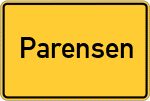 Place name sign Parensen