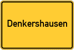 Place name sign Denkershausen