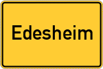Place name sign Edesheim, Leinetal