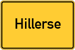 Place name sign Hillerse, Kreis Northeim