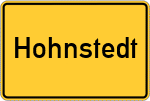 Place name sign Hohnstedt, Leinetal