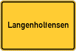 Place name sign Langenholtensen