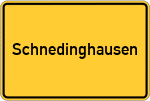 Place name sign Schnedinghausen
