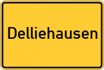 Place name sign Delliehausen
