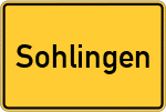 Place name sign Sohlingen, Solling
