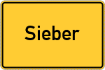 Place name sign Sieber