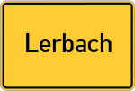 Place name sign Lerbach, Harz