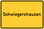 Place name sign Schwiegershausen