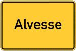 Place name sign Alvesse, Kreis Peine