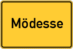Place name sign Mödesse
