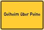 Place name sign Oelheim über Peine