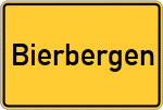Place name sign Bierbergen
