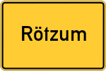 Place name sign Rötzum