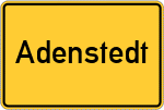 Place name sign Adenstedt, Kreis Peine