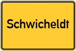 Place name sign Schwicheldt