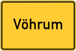 Place name sign Vöhrum