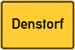 Place name sign Denstorf, Kreis Braunschweig