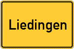 Place name sign Liedingen