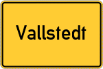 Place name sign Vallstedt