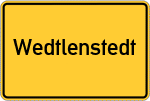 Place name sign Wedtlenstedt
